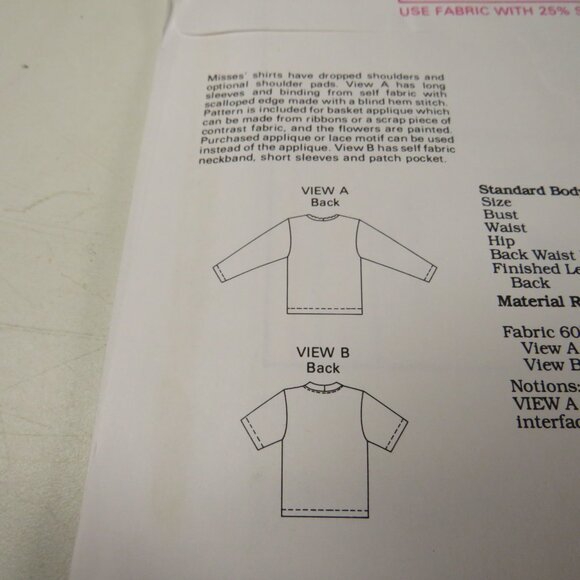 Kwik Sew 2054 Sewing Pattern Shirt UNCUT NEW short sleeve, long sleeve shirt - Picture 4 of 5